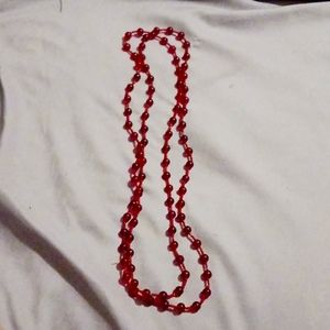 Red beaded necklace